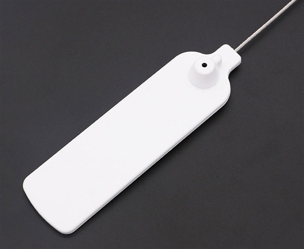 鋼絲繩鉛封電子標簽100x28mm_超高頻rfid鉛封標簽_物流防拆鉛封扎帶標簽