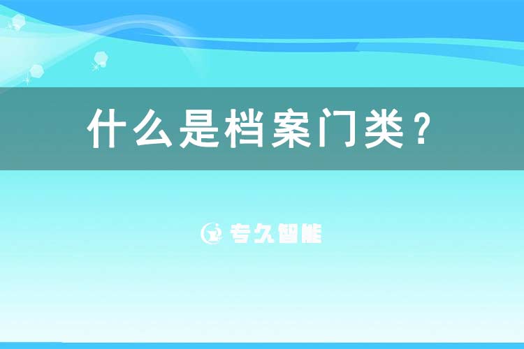 什么是檔案門類？-專久智能