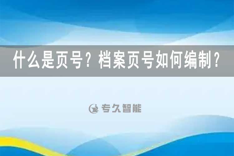 什么是頁號？檔案頁號如何編制？-專久智能