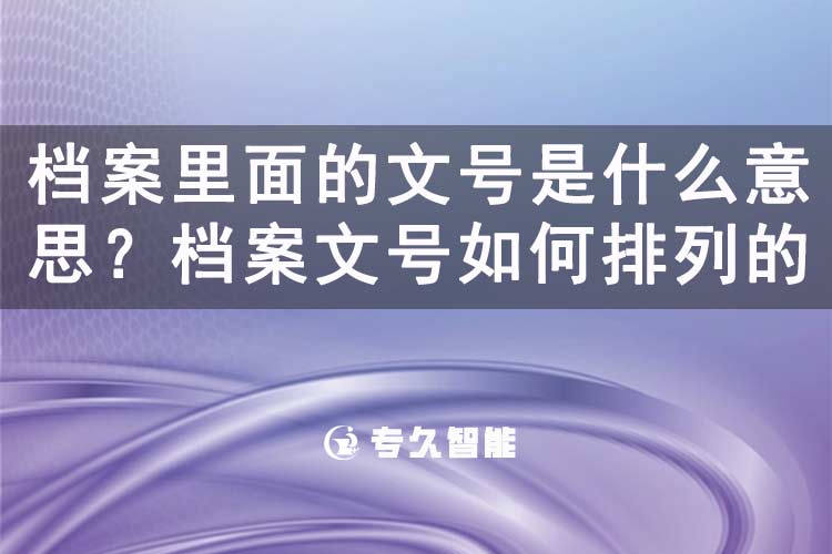 檔案里面的文號是什么意思？檔案文號如何排列的-專久智能